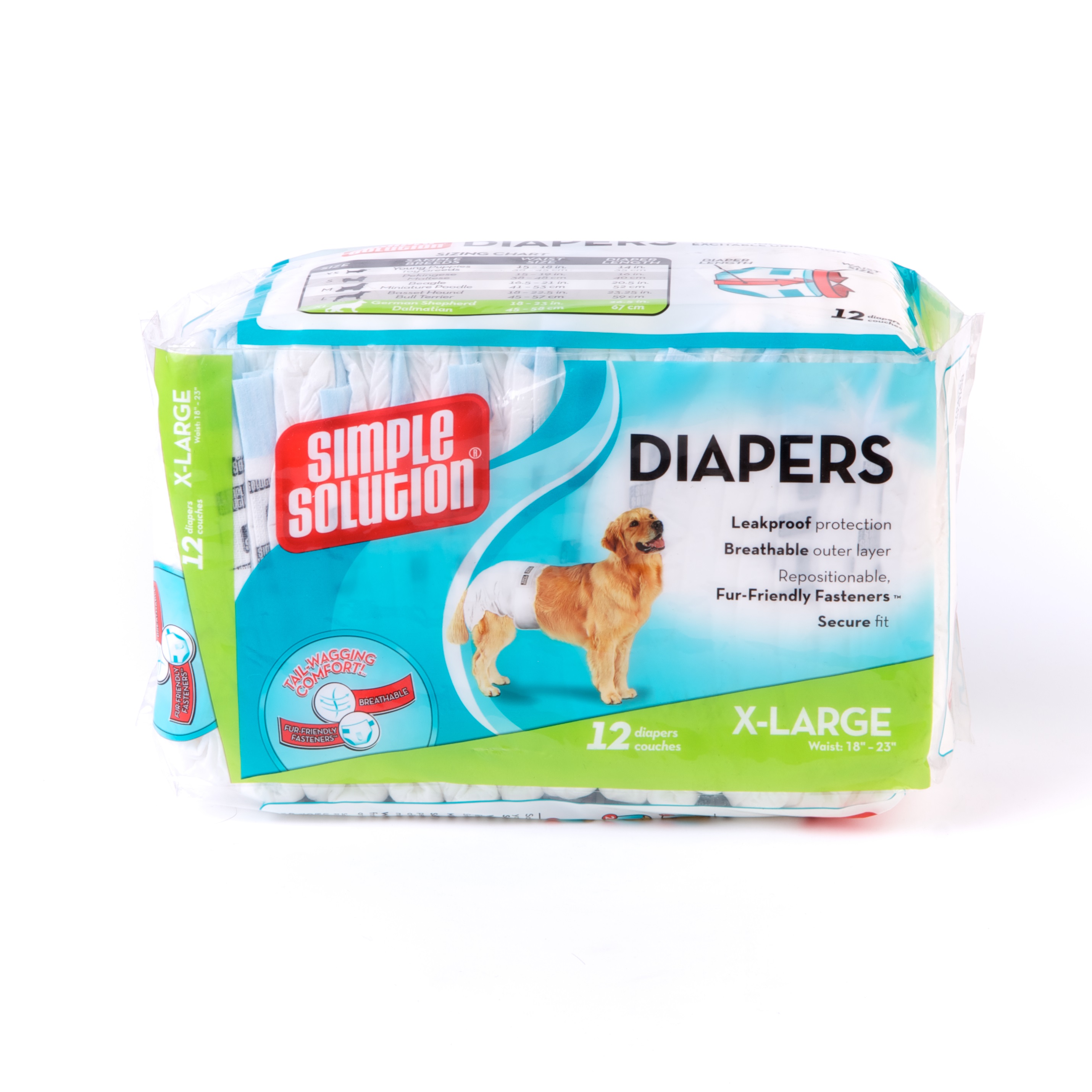 The Bramton Company Diapers For Dogs TailWagging XL 18″x23″ 12pcs